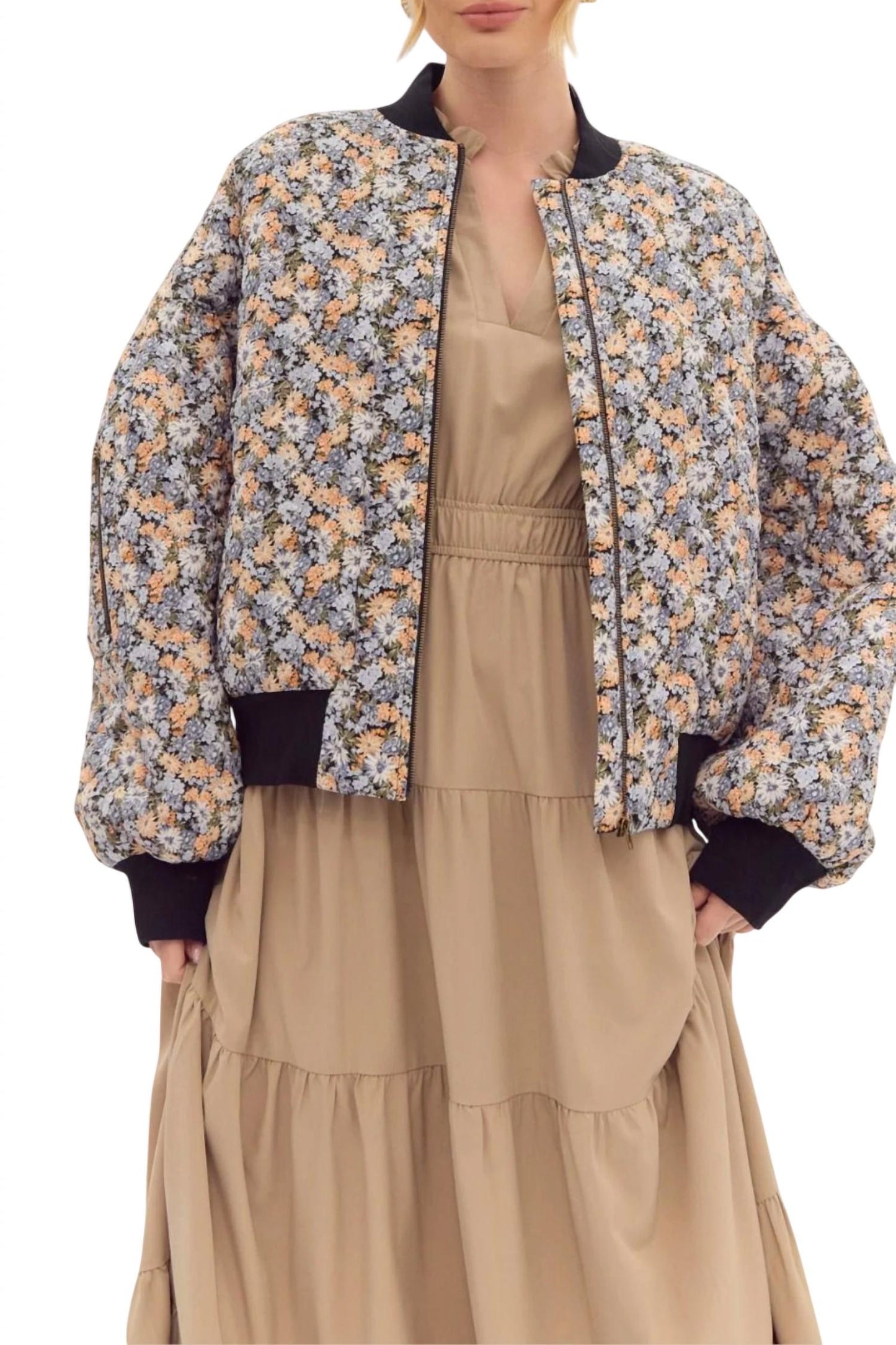 Entro - Floral Bomber Jacket