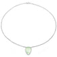 10.77 Carat Genuine Prehnite And White Topaz .925 Sterling Silver Pendant