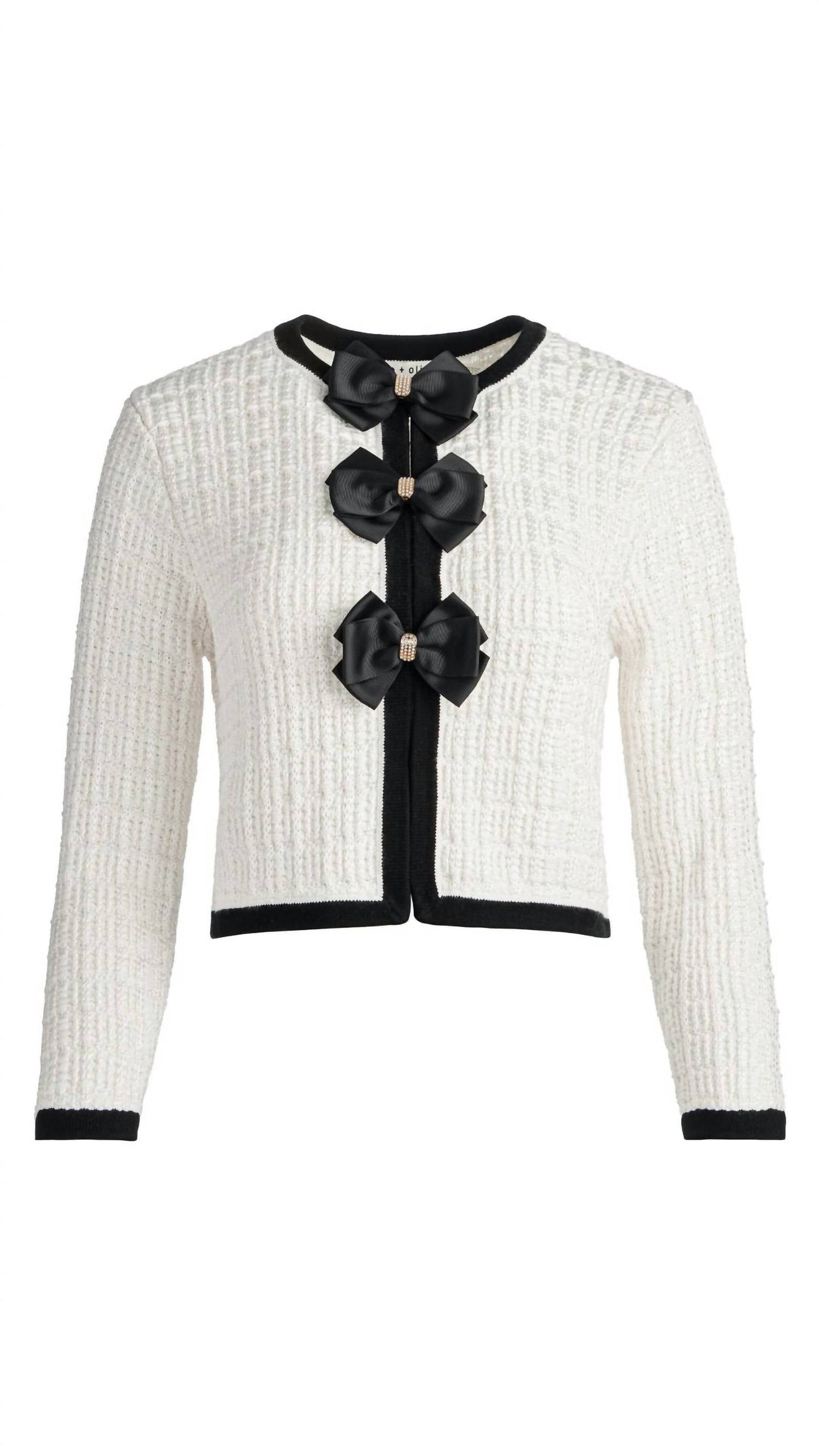 Alice + Olivia - Akira Bow Cardigan