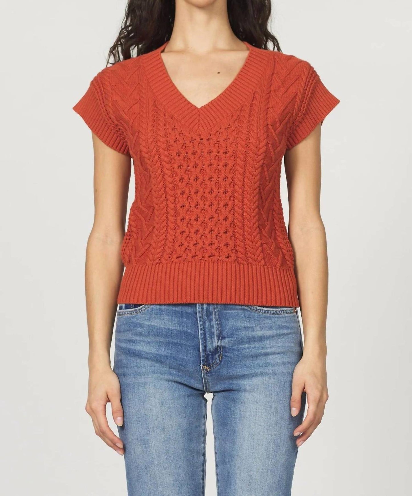 Another Love - Scout Cable V-neck Sweater Vest
