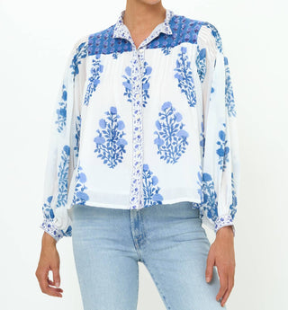 Oliphant - Mandarin Pintuck Blouse