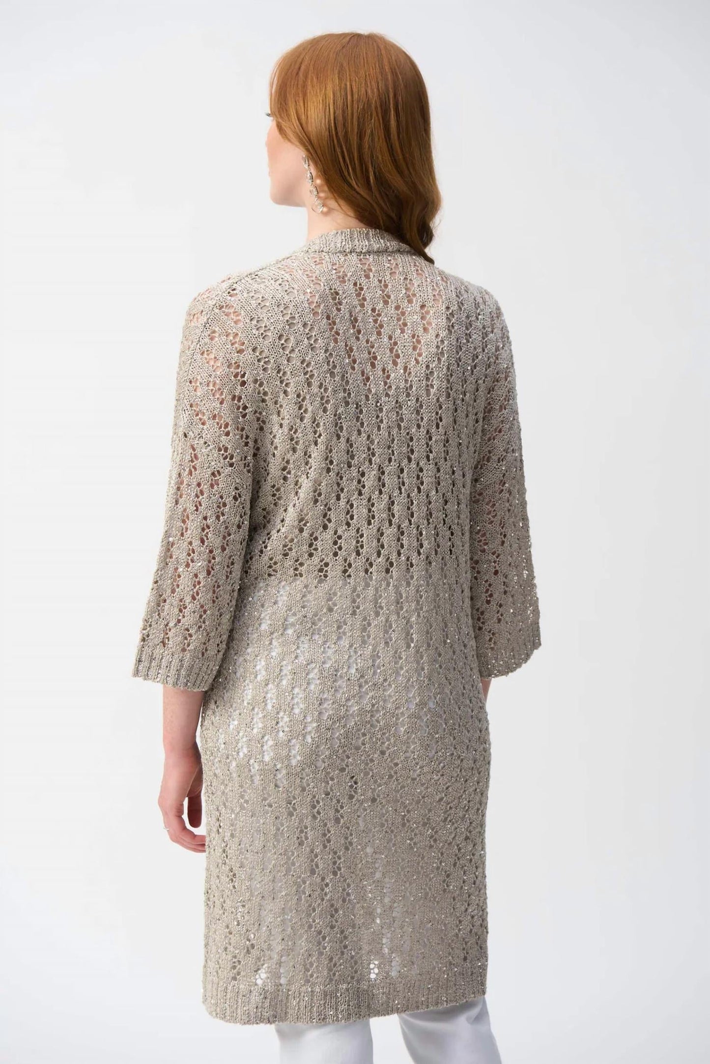 Joseph Ribkoff - Sequined Open Front Cover Up Jacket