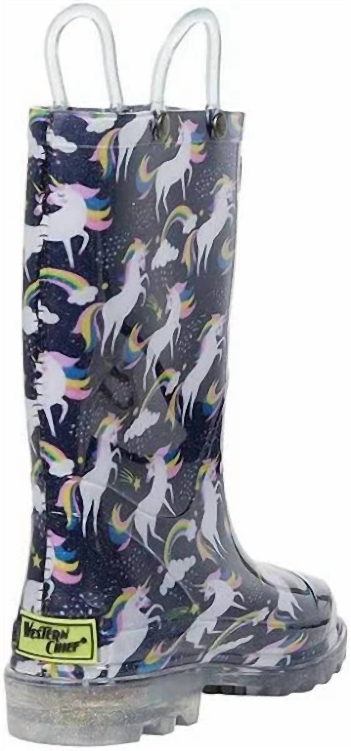 Western Chief - Girl's Light Up Unicorn Rain Boots
