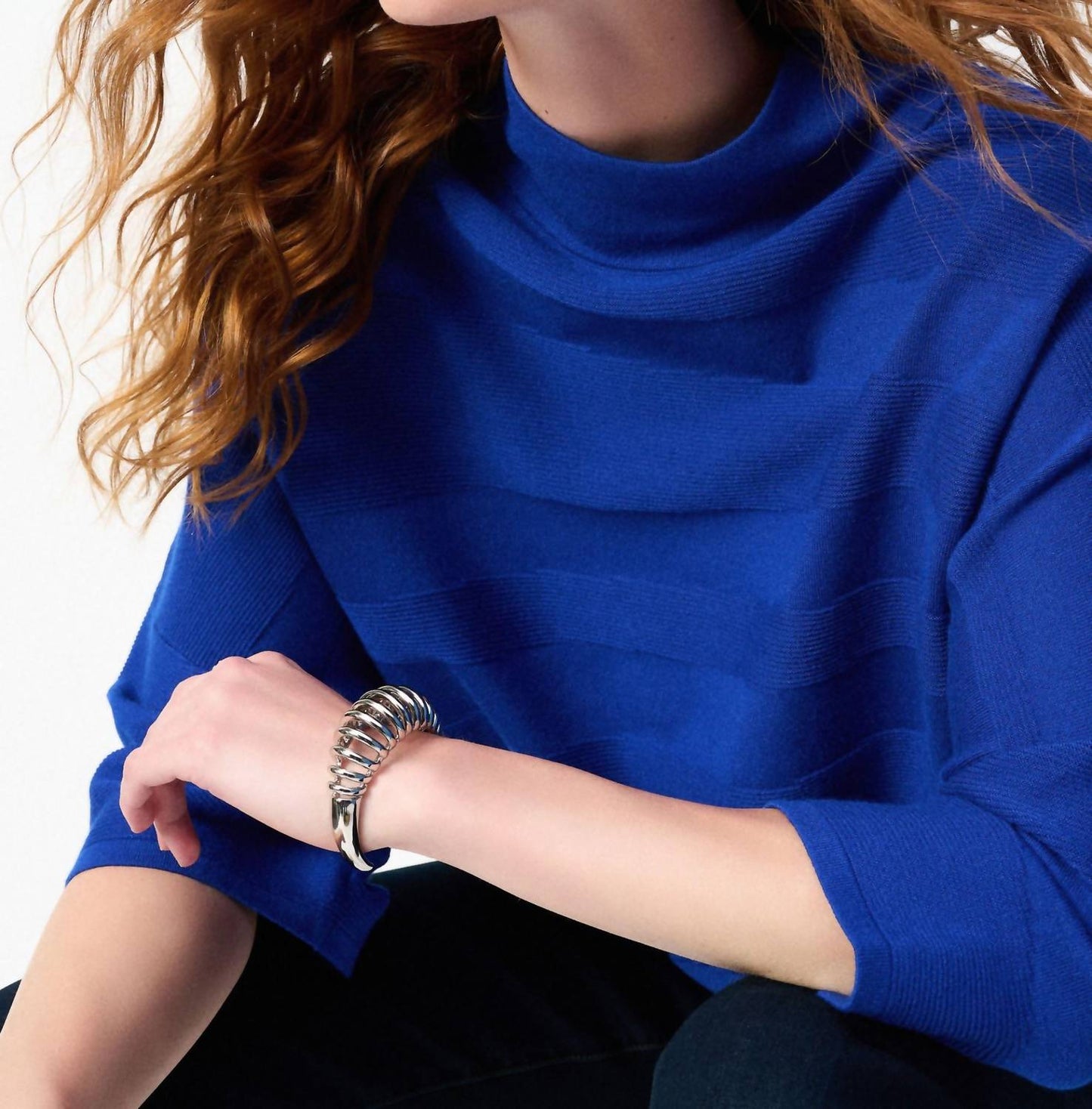 Joseph Ribkoff - Mock Neck Three Quarter Sleeve Sweater