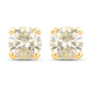 0.98 Carat Genuine LB Diamond 14K Yellow Gold Earrings