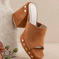 Oasis Society - The Leona - Studded Suede Platform Heels