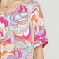 Entro - Abstract V-neck Top