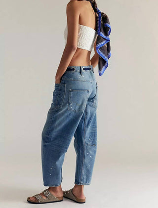 Free People - Calça Moxie de cintura baixa