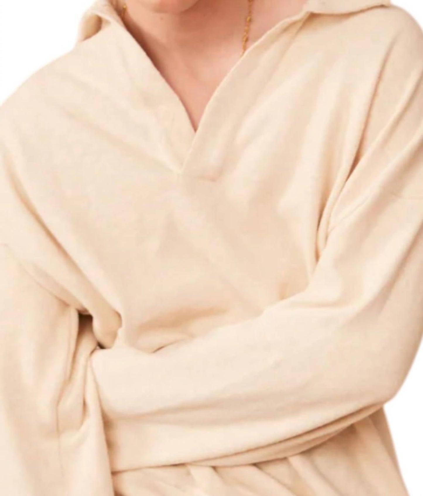 Aarc55 - Tapered Oversized Long Sleeve Polo