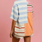 Bibi - Striped Color Block Pullover Shirt
