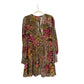 Fate - Velvet Burnout Tiered Mini Dress