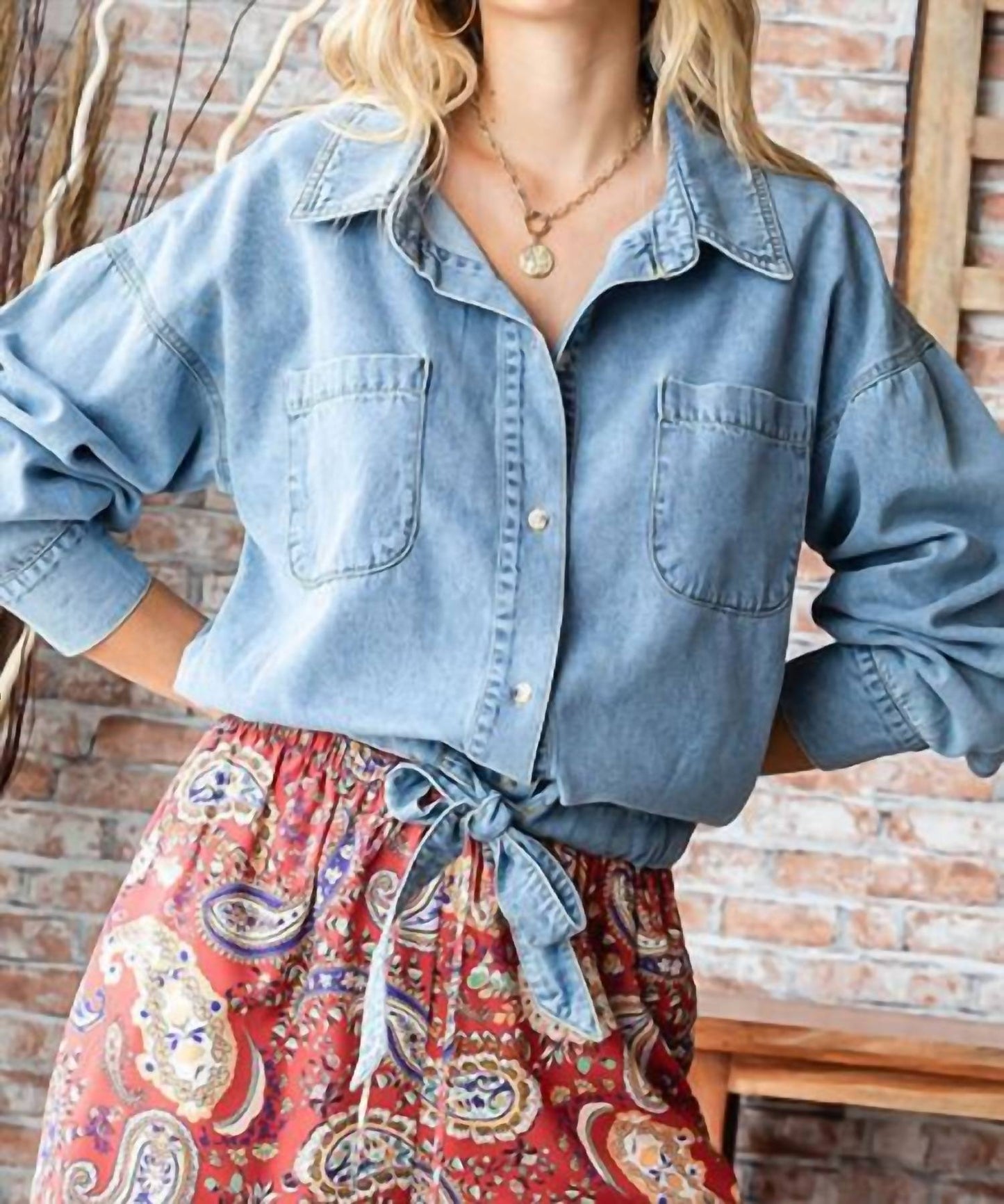 First Love - Plus Size Washed Denim Jacket