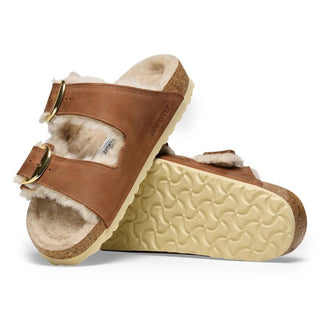 Birkenstock - Sandália feminina Arizona Shearling