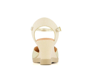 Andrea - Sapatos de verão femininos com tiras no tornozelo e salto anabela