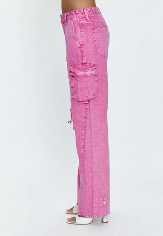 Pistola - Calça cargo reta e solta de cintura média Bobbie Utility