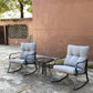 Rocker Set Chair and Teapoy Medium Grey