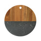 Creative Gifts International - Marble and Acacia Wood Round Board