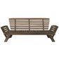 TOPMAX Outdoor Adjustable Patio Wooden Daybed Sofa Chaise Lounge