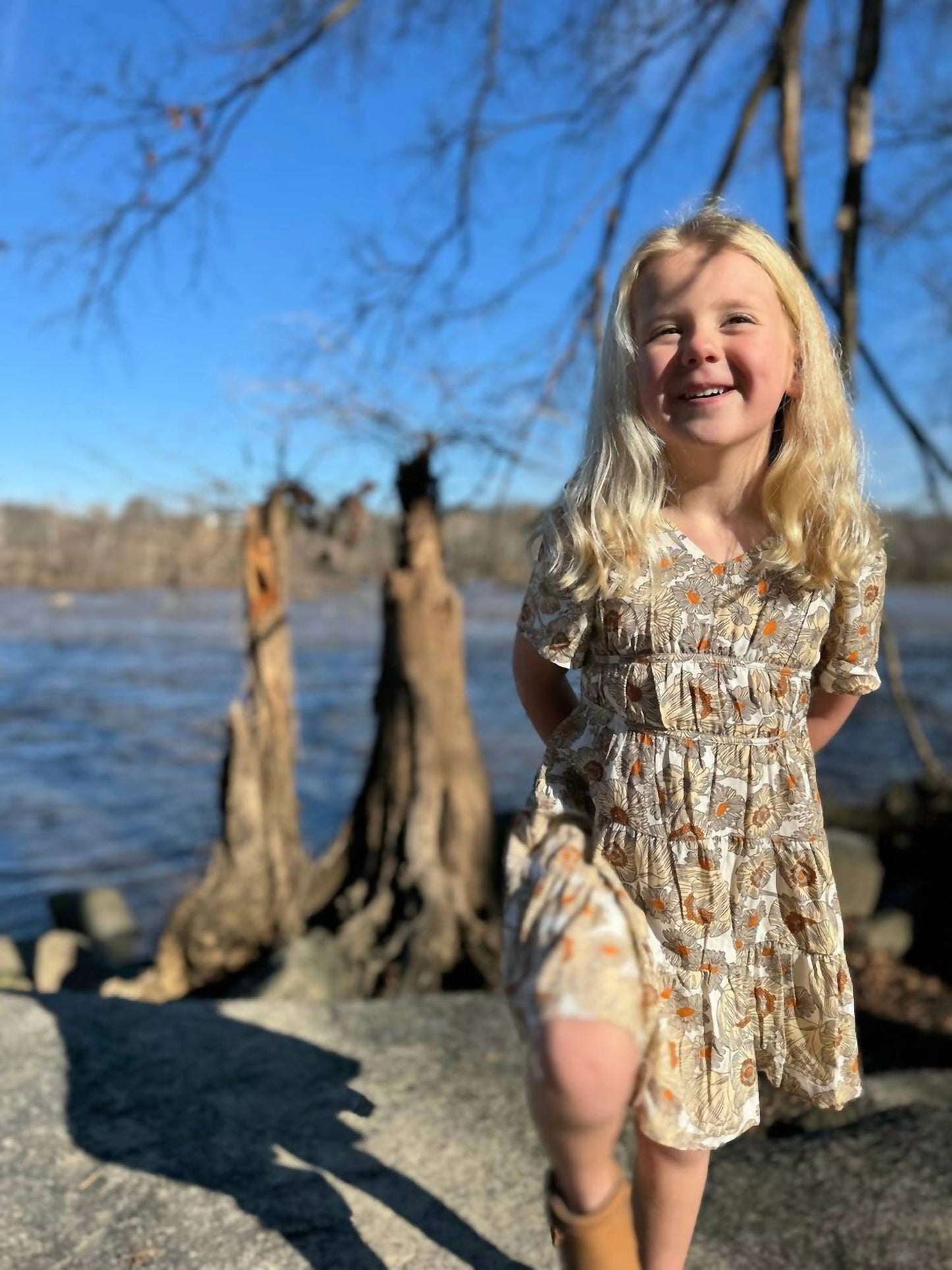 Vignette - Girl's Indigo Dress