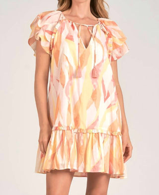Elan - Amalfi Print Ruffle Dress