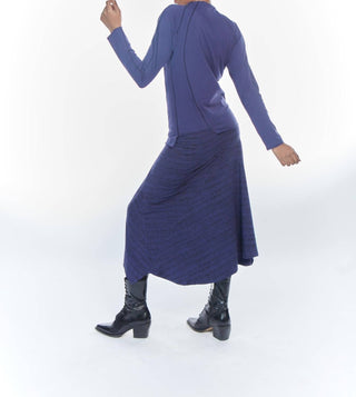 Matthildur - Blusa de manga comprida com costura contrastante Emilia