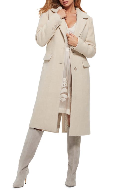 GUESS Laurence Longline Coat in Pearl Oyster Multi , Size Small