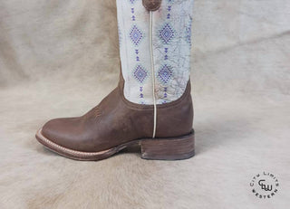 Roper - Botas femininas Arizona Aztec com bico quadrado