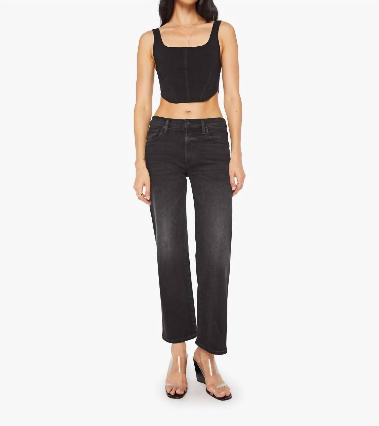 Mother - Women's Mid Rise Ramble Zip Flood Jeans