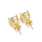 Aamiaa - Women's Cushion Shape 4 Prong Push Back Studs