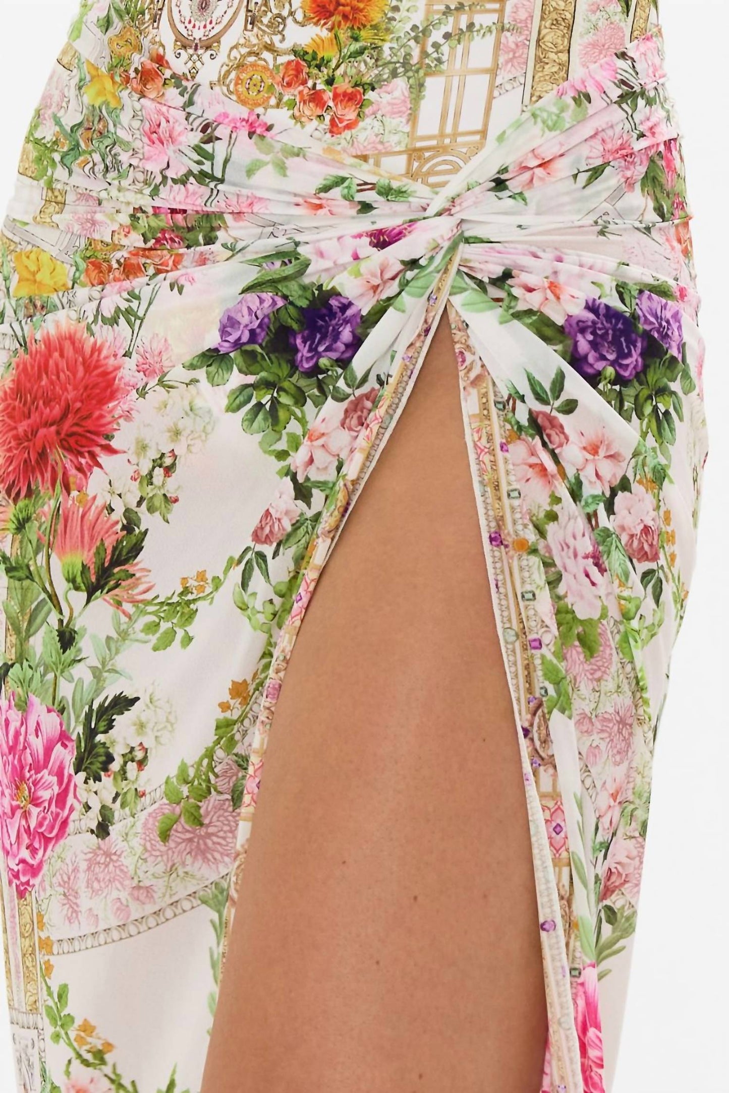 Camilla - Twist Front Long Skirt