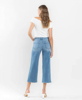 Flying Monkey - Beckoned High Rise Crop Wide Leg Jeans