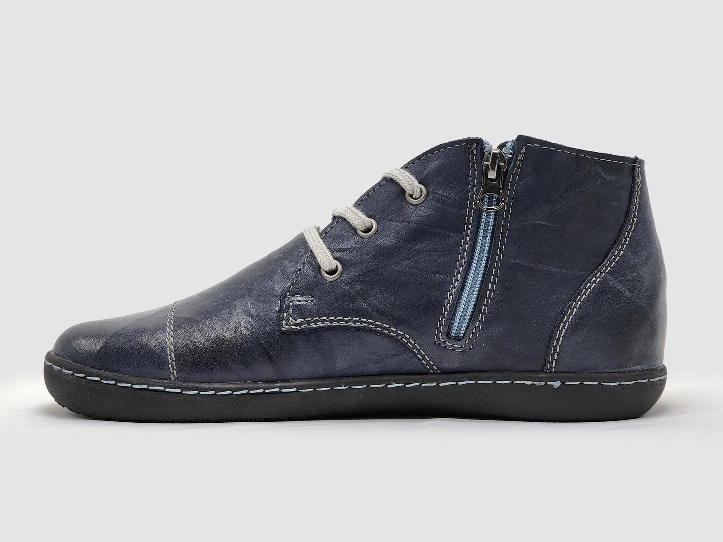 Kcr Group - Women's Medical-Sole Wool-Lined Zip-Up Leather Boots