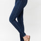 Judy Blue - Mid Rise Classic Crinkle Ankle Detail Skinny Denim Jeans