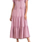 Elan - Ruffle Sleeves Maxi Dress