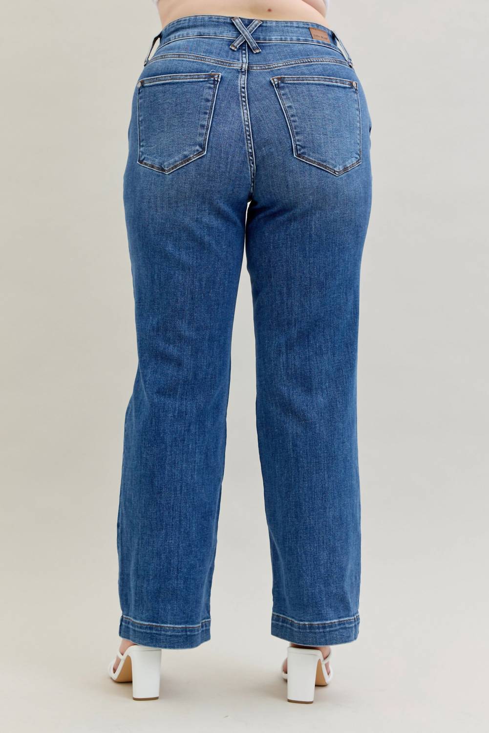 Judy Blue - Women's Wide Leg Double Button Jeans