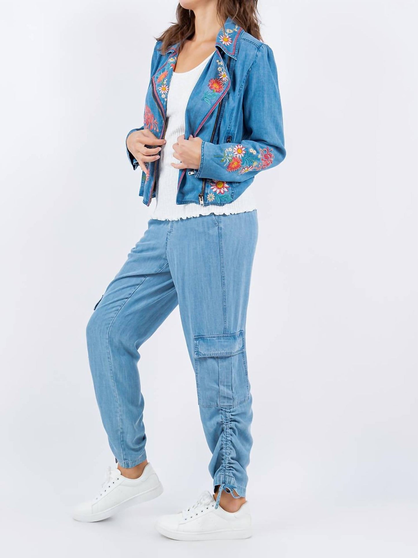 Paparazzi - Tencel Denim Cinched Cargo Pant