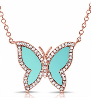 Diana M Jewels - Colar de borboleta feminino