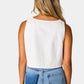 Buddylove - "It's Game Day!" White Faux Leather Crop Top