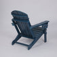 Folding Adirondack Chair with Dual Cup Holder - Navy Blue