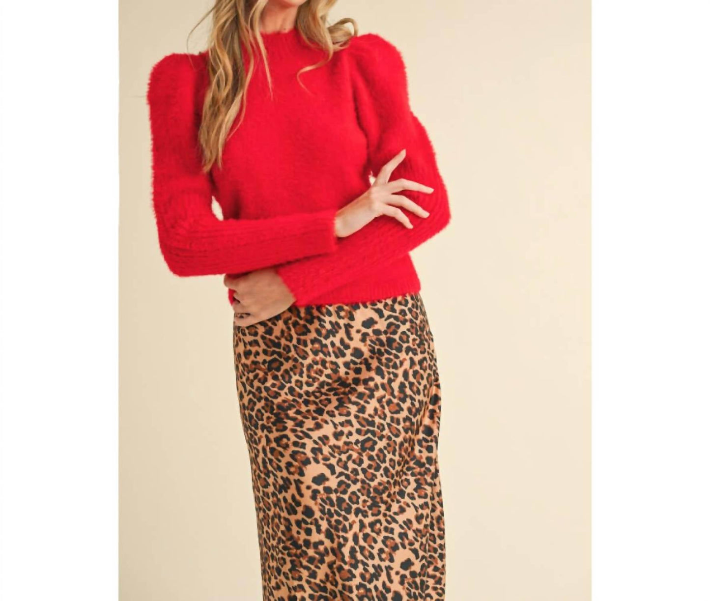 &Merci - Puff Sleeve Mohair Sweater