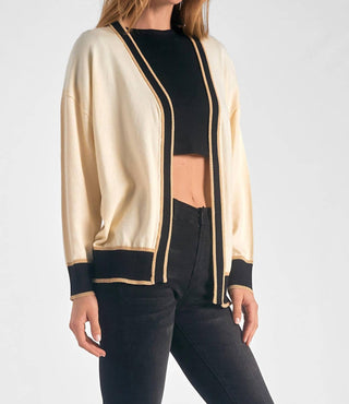 Elan - Cardigan com detalhes de borda