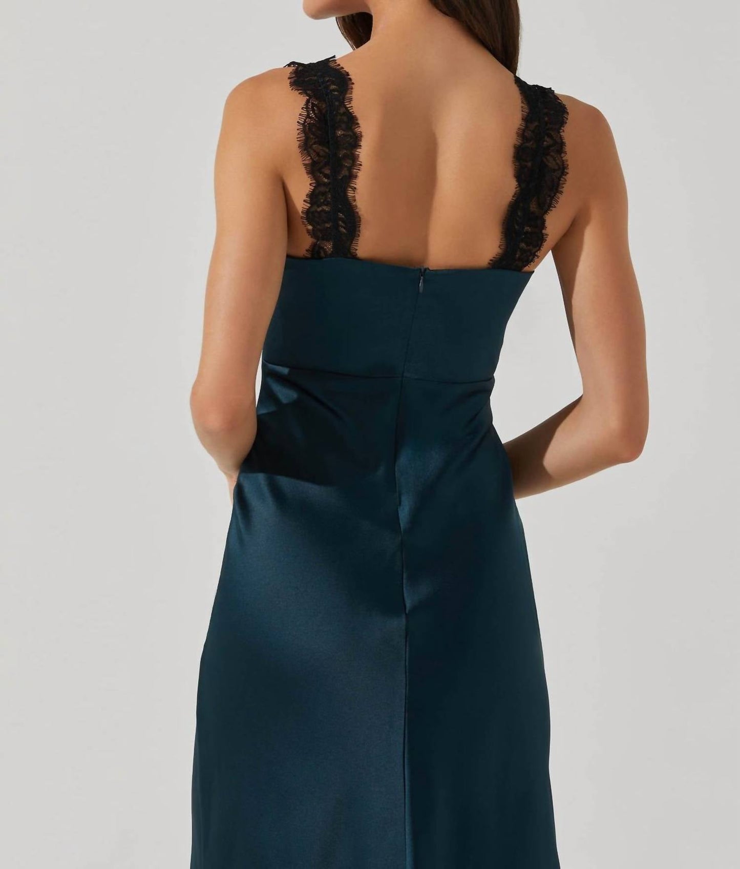 Astr - Eirene Satin Lace Trim Dress