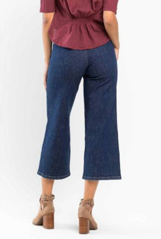 Judy Blue - Calça jeans curta com controle de barriga e perna larga