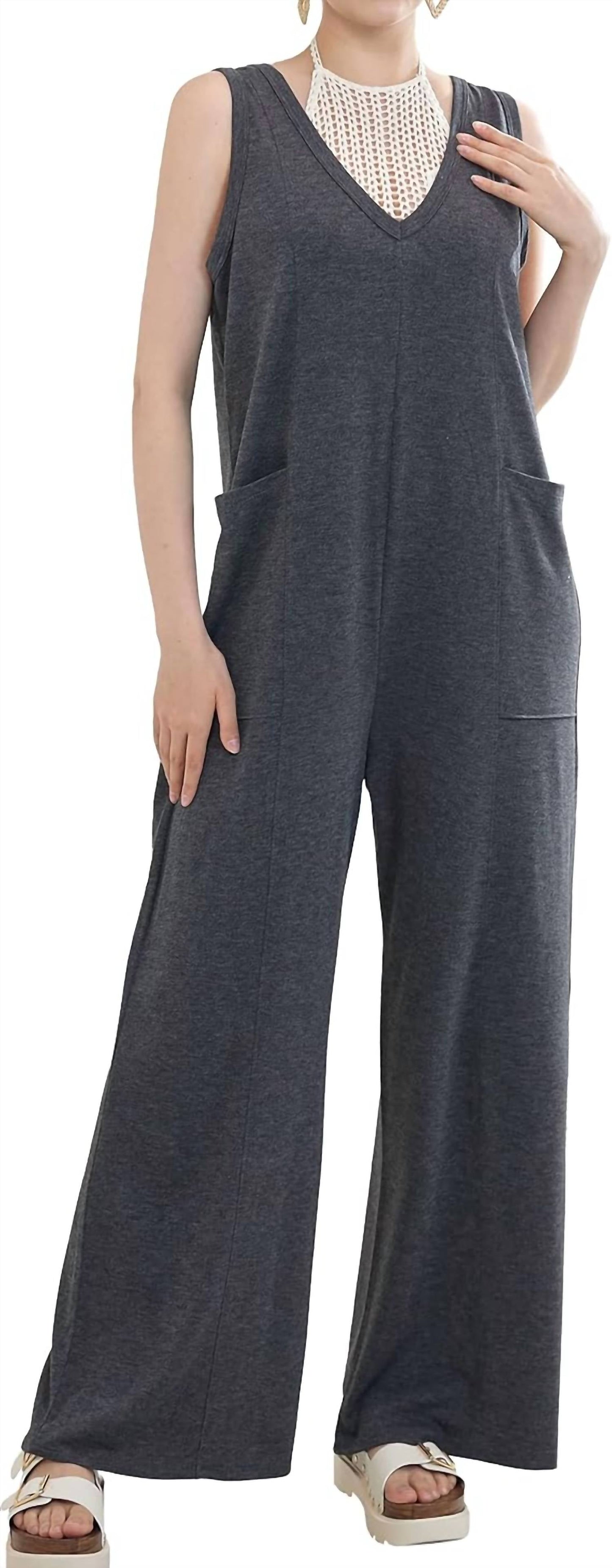 Noaboa - Loose Fit Sleeveless Wide Leg Jumpsuits