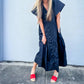 Entro - Twirl-worthy Flutter Sleeve Tiered Midi Dress