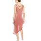 Splendid - Asymmetrical Terracotta Cross Back Midi Dress