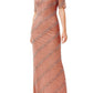 Aidan Mattox - Back Slit Beaded Long Dress