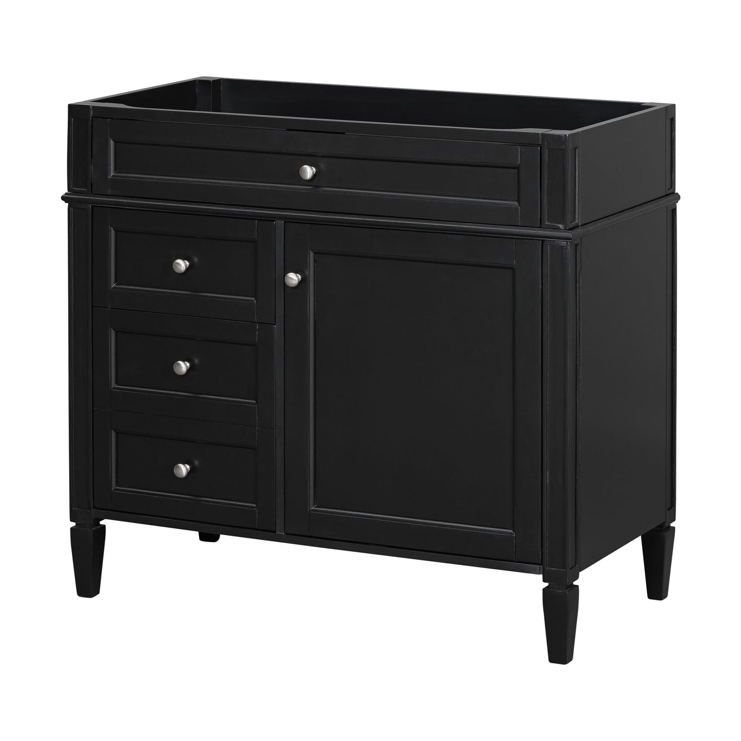 Bathroom Vanity With 2 Drawers and Tip-Out Drawer Storage Cabinet