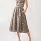 Trendsi - Davi & Dani Contrast Velvet Tape Smocking Bodice Midi Dress