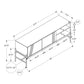 Contemporary 60-Inch TV Stand Console with Storage Cabinet